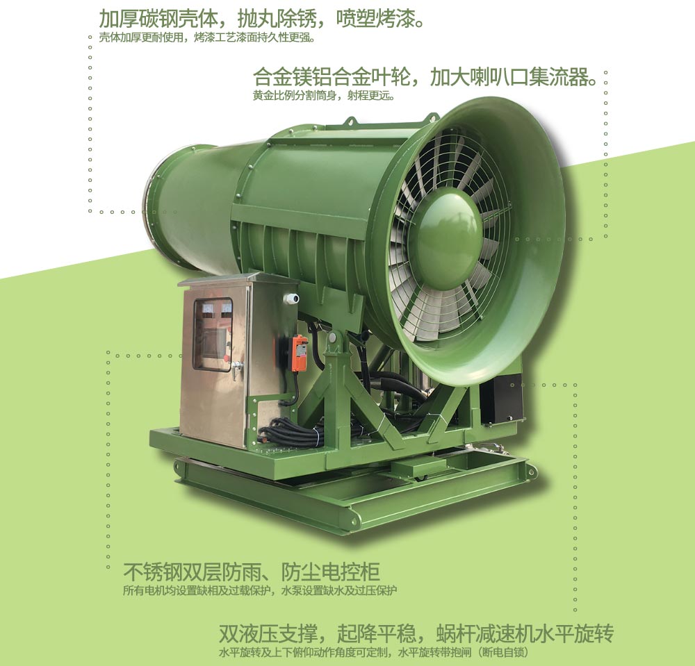 100型固定雾炮机产品特点介绍图