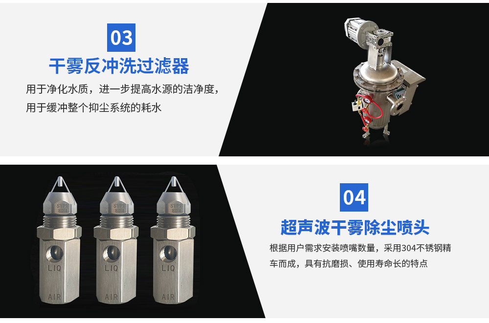 干雾抑尘系统设备组成部分展示图2
